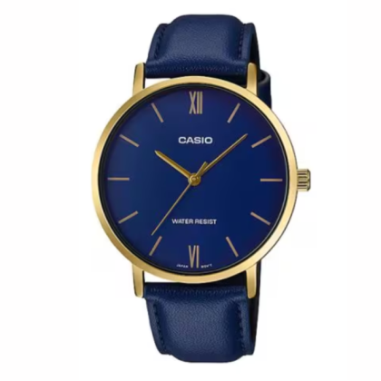Casio General MTP-VT01GL-2B Blue Leather Band Men Watch